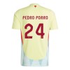 Camiseta de fútbol España Pedro Porro 24 Segunda Equipación Euro 2024 - Hombre